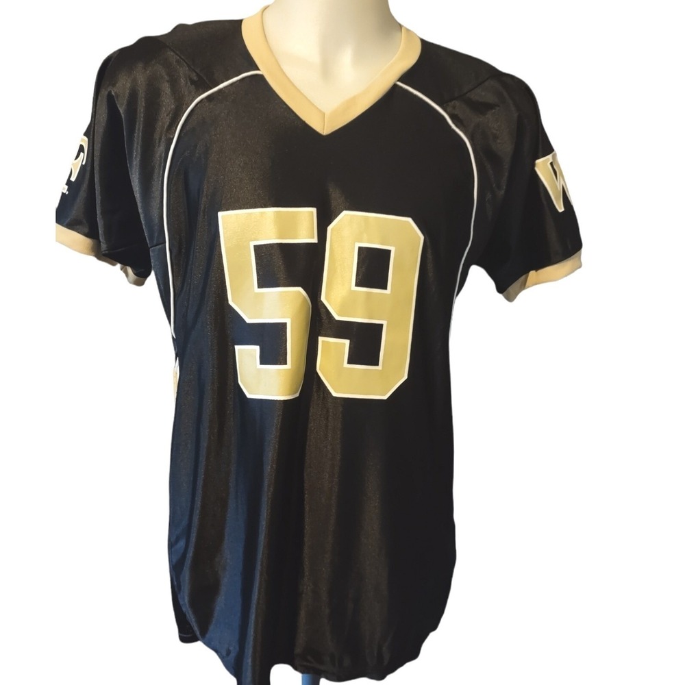 IZAW Wake Forest Jersey L Demon Deacons NCAA Black Gold #59 Retro Mens Made USA